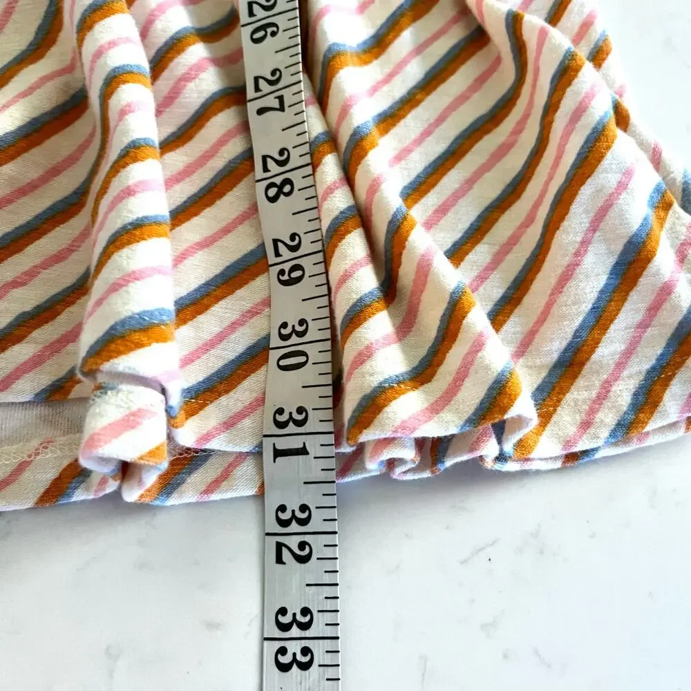 Soft Gallery Candy Stripe  girls ecru summer short sleeve dress size 12